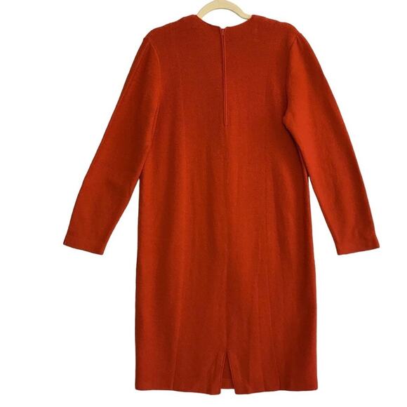 STEVE FABRIKANT VTG Wool Knit Dress 10 Orange Retro Versatile Y2K Rare Made USA - Picture 12 of 12